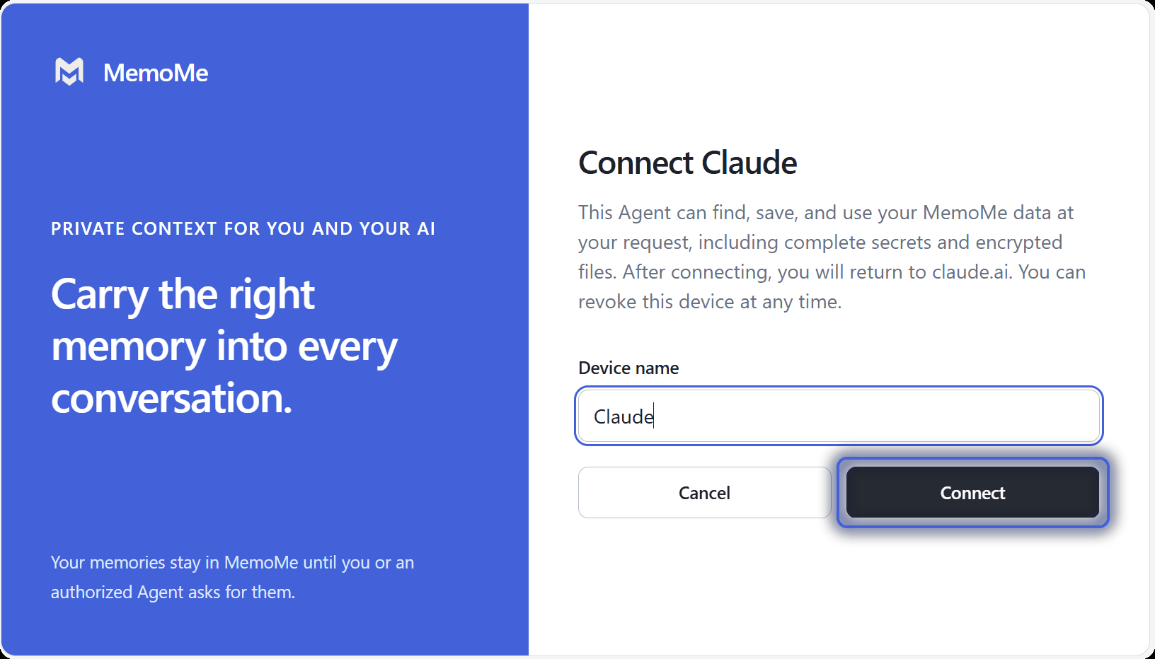 Screenshot: Approve access